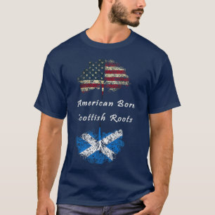 Camiseta Ancestrais das raízes da Escócia nascer american