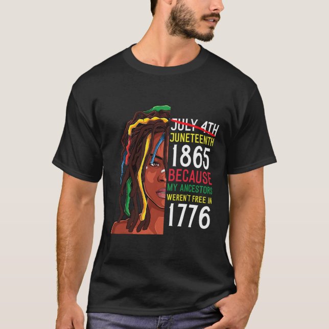 Camiseta Ancestrais do Décimo Junto Grátis 1776 julho 4 Pre (Frente)