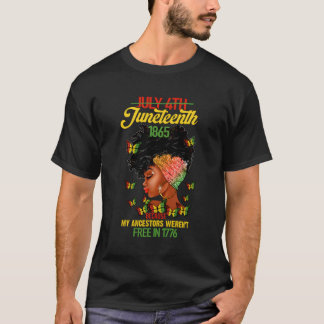 Camiseta Ancestrais Do Dia Junho Grátis 1776 Julho 4 Afr Ne