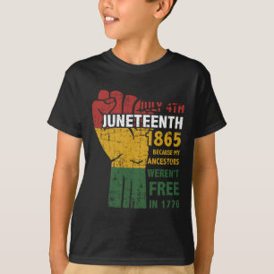 Camiseta Ancestrais não estavam livres em 1865 4 de julho
