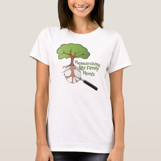 Camiseta Ancestral da Árvore Familiar Um (Frente)