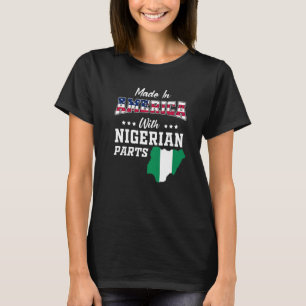 Camiseta Ancestral Partes Nigerianas da América Mapa Bandei