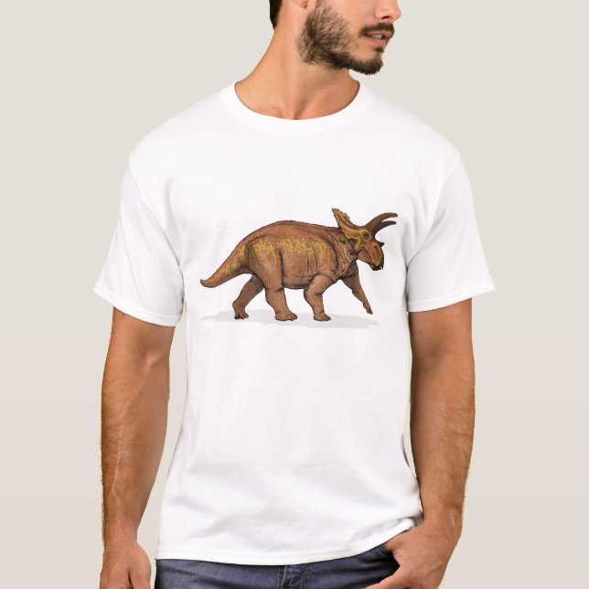 Camiseta Anchicerátopos - Dinossauro Cretáceo (Frente)