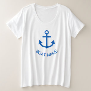 Camiseta Anchor Blue Personalizou o nome do seu barco