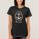 Camiseta Anchor Boat ou Capitão Nome Dourado Laurel Star Bl (Frente)