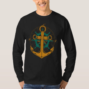 Camiseta Anchor Dirigente de vela Roda Dirigente do Navegad