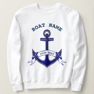 Camiseta Anchor Personalizado Escada Branca Azul Náutica