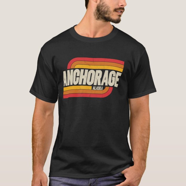 Camiseta Anchorage AK Vintage Souvenir (Frente)