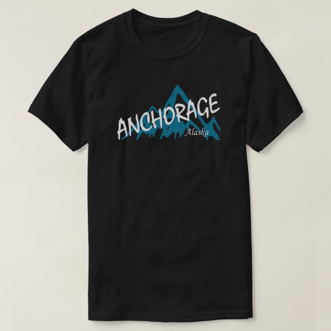 Camiseta Anchorage Alaska Mounates (Frente do Design)
