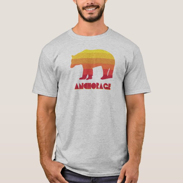 Camiseta Anchorage Alaska Rainbow Bear (Frente)