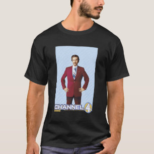 Camiseta Anchorman Ron Burgundy Channel 4 Retrato