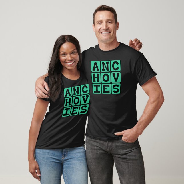 Camiseta Anchovas, Cobertura de Pizza (Unissex)