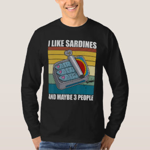 Camiseta Anchovas de sardinha pratos de peixe enlatado culi