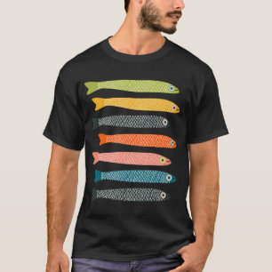 Camiseta ANCHOVAS Gráfico Brilhante Divertido Peixe Groovy
