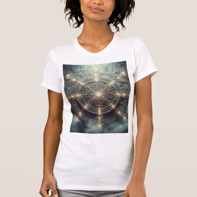 Camiseta Ancient Arcane Sigil Circle – Glowing Mystics (Frente)