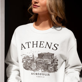 Camiseta Ancient Athens Acropolis Retro View