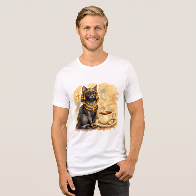Camiseta Ancient Egyptian Cat Bastet Mythology Design (Frente Completa)