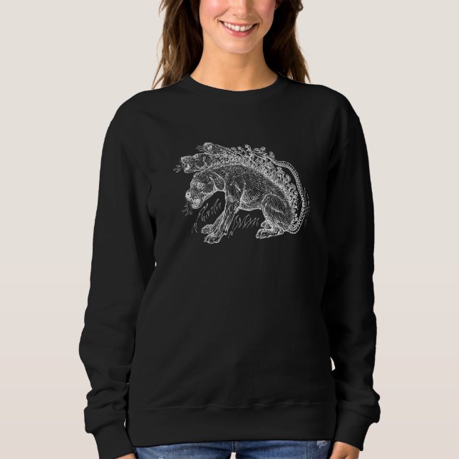 Camiseta Ancient Greek Mythology Cerberus Three Headed Dog  (Frente)
