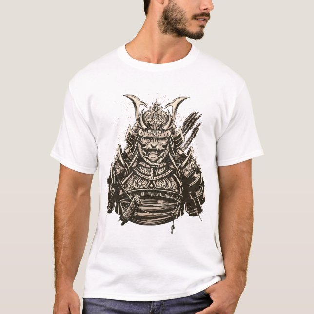 Camiseta ancient samurai warrior in armor (Frente)