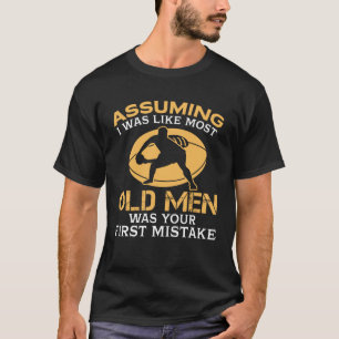 Camiseta Anciões engraçados que ama o rugby