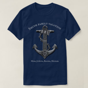 Camiseta Ancora Americana Patriótica náutica personalizada