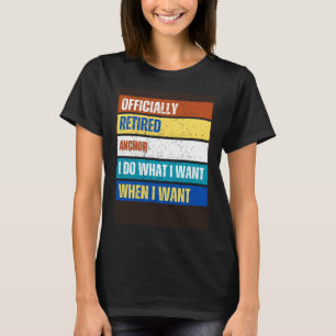 Camiseta Âncora Aposentada Aposentadoria Âncora Aposentada
