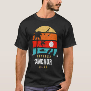 Camiseta Âncora Aposentada do Estilo Retro Ideia Aposentada