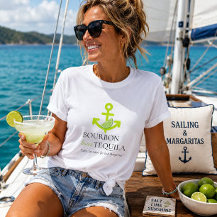 Camiseta Âncora Bourbon Ama Tequila Lima Margarita Sail