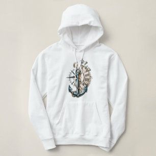 Camiseta Âncora Bússola Relógio Desenho Tatuagem Náutica Vi