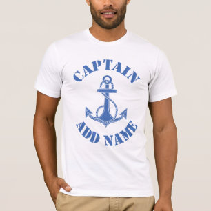 Camiseta Âncora conhecida personalizada do capitão