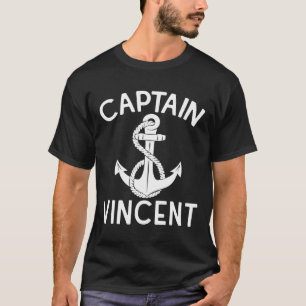 Camiseta Âncora de Iate Navio Capitão Vincent Embarcação Ba
