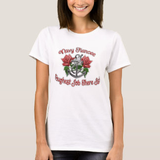 Camiseta âncora de rosa de marinho de correção de