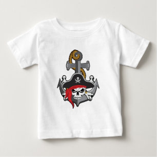 Camiseta Âncora do crânio de Pirata