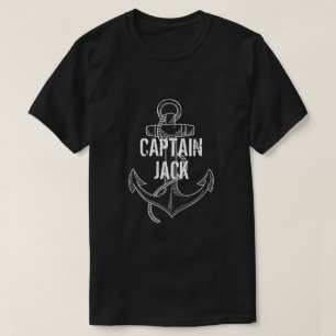 Camiseta Âncora Fouled Personalizado Capitão Negro T 2