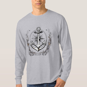Camiseta Âncora Minimalista - Conexão Força e Mar