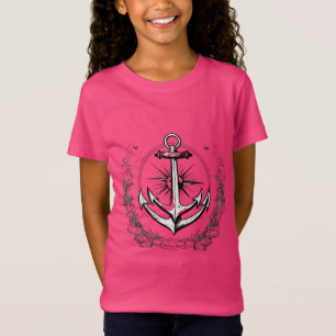 Camiseta Âncora Minimalista - Força e Conexão com o Mar