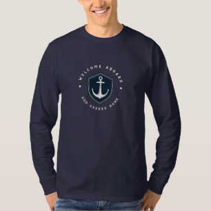 Camiseta Âncora Náutica Azul Marinha clube de iate navegaçã