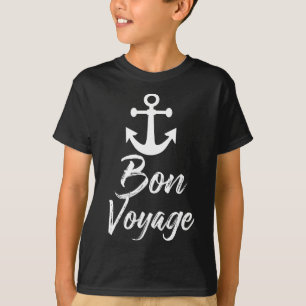 Camiseta Âncora Náutica de Boa Viagem Gráfica para Navios d