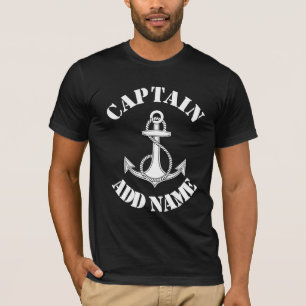 Camiseta Âncora personalizada do nome do capitão