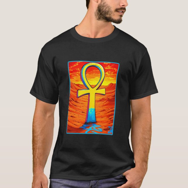 Camiseta Âncora Pintada Símbolo Egípcio (Frente)