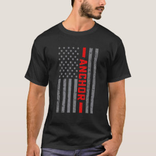 Camiseta Ancoragem de bandeira americana Vintage para Pai m