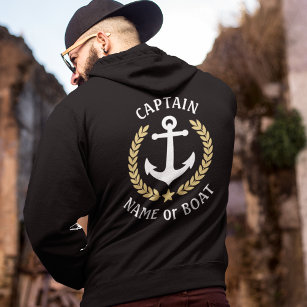Camiseta Ancoragem Náutica Capitão Boat Nome Dourado Laur