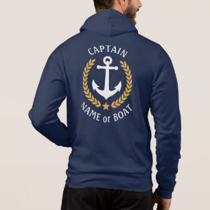 Camiseta Ancoragem Náutica Capitão Boat Nome Dourado Laur