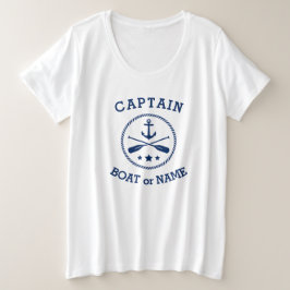 Camiseta Ancoragem Náutica do Capitão ou do Nome do Barco