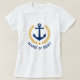 Camiseta Ancorar o nome do seu barco Dourado Laurel deixa b (Frente do Design)