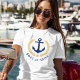 Camiseta Ancorar o nome do seu barco Dourado Laurel deixa b (Criador carregado)