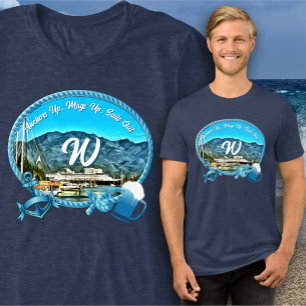 Camiseta Âncoras içadas, Canecas levantadas, Velas fora 094