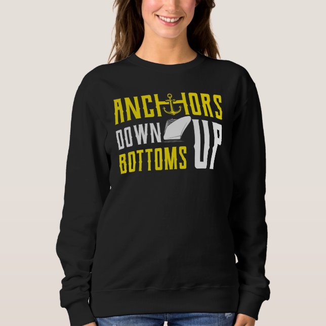Camiseta Âncoras Para Baixo, Bebendo Para Cima E Boati Para (Frente)