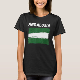 Camiseta Andaluzia Flag Holiday Vintage Grunge Andaluzia F