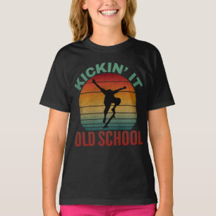 Camiseta Andando ao Estilo Antigo Skateboarding Skateboard